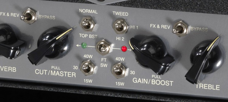 TransAtlantic TA-30 Front Panel switch cluster and new Gain Boost pull control