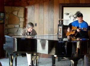 Randy Smith and Frank Gamabale jammin' with Randy on Piano - playin' some standards