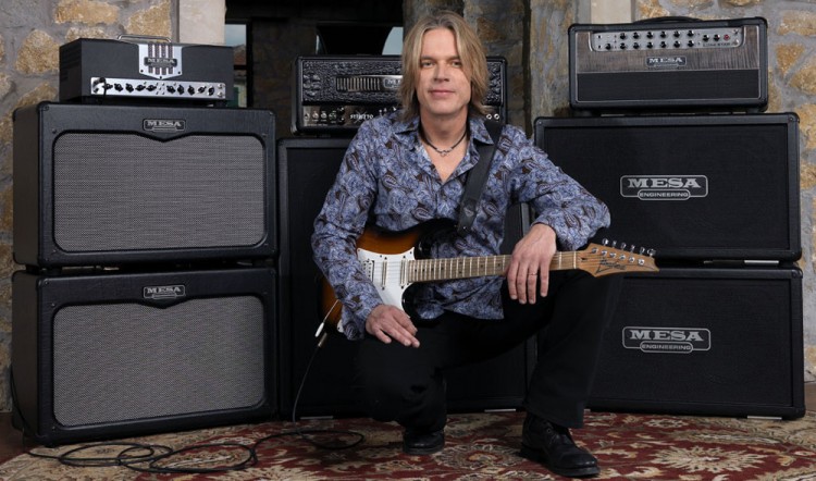 Andy Timmons with his Mesa TransAtlantic TA-30, Lone Star and Stiletto heads (click to enlarge)