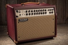Rosette 300 / Two: Eight Acoustic Combo - British Cabernet Bronco, Cream & Tan Jute Grille