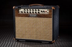 Lone Star Special - Navy Croco, Premier Walnut Panel, Wicker Grille